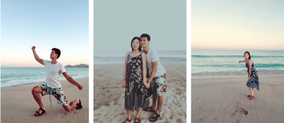 Los Cabos해변가에서 사진찍기 놀이